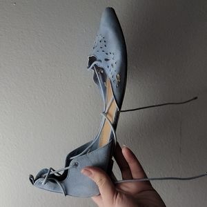 Christian Siriano Blue Pointed Flats
